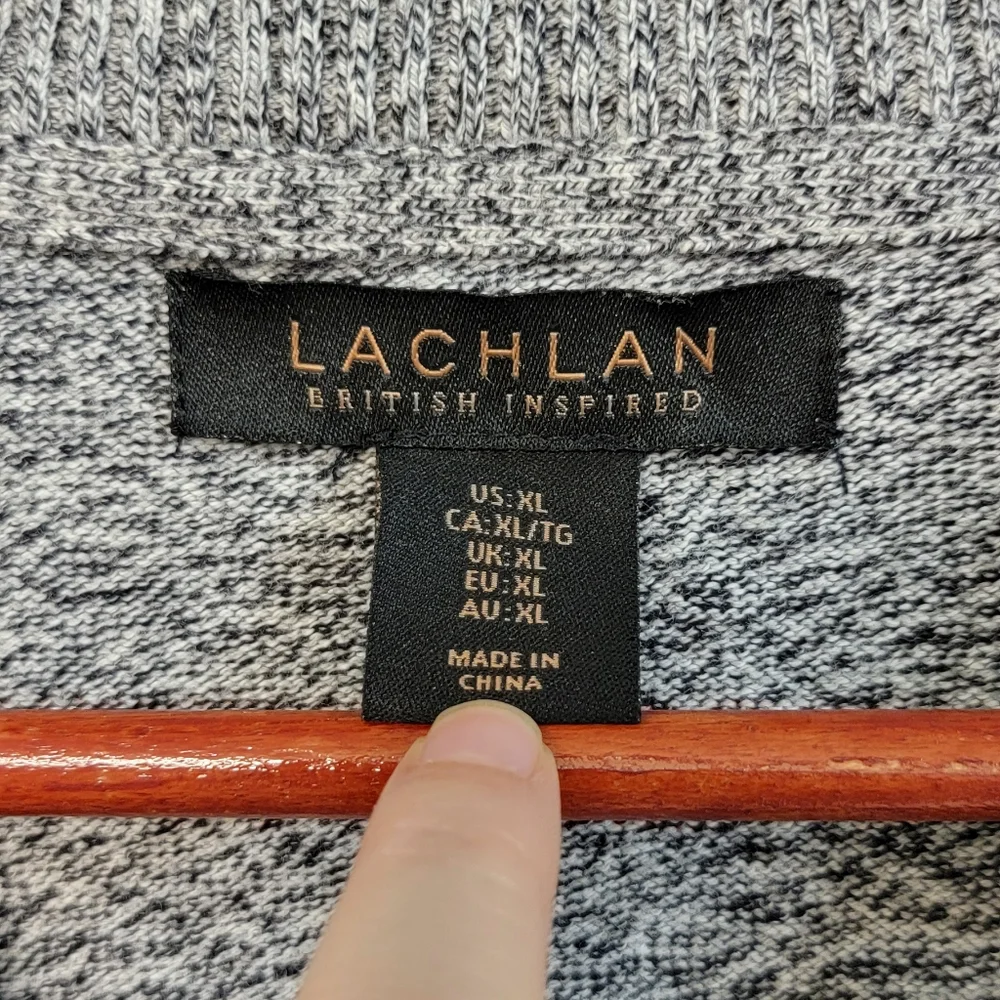 Lachlan British Style Mens Preppy Cotton Business Causal‎ Cardigan Size Large